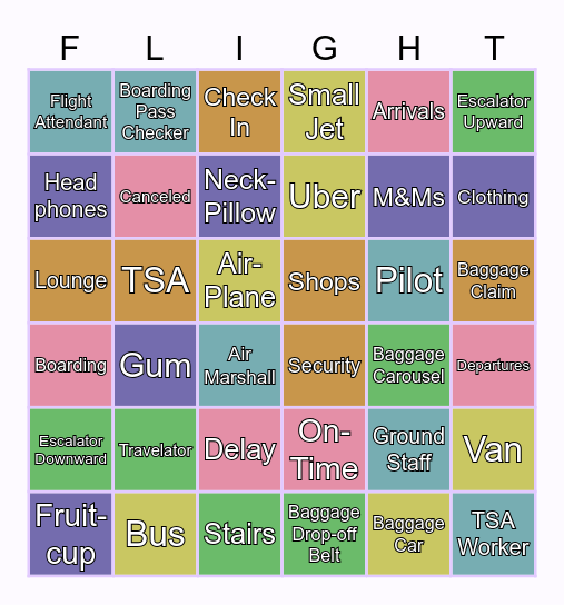 Airport FLIGHT (bingo) Bingo Card