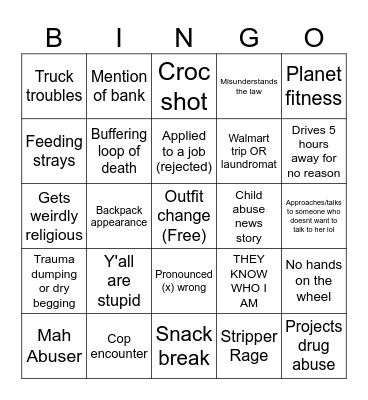 Brooke Bingo Card