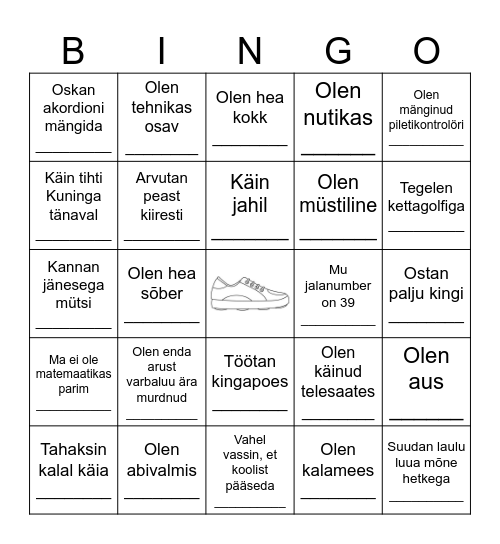 ,,King nr 39" Bingo Card