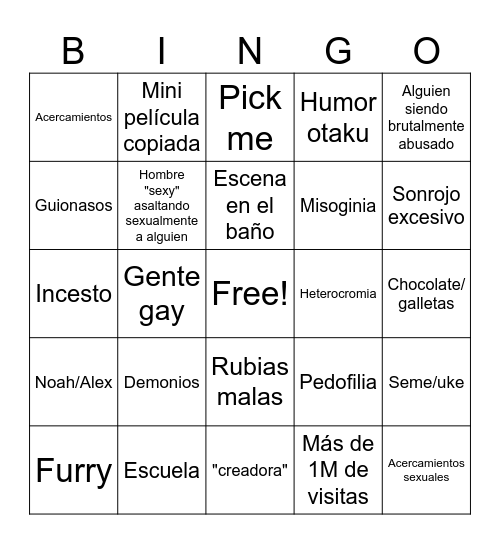 Bingo gacha life Bingo Card