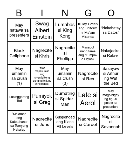 GROUP 2: TEDTALK BINGO Card