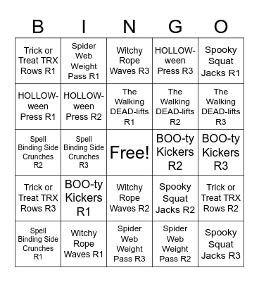 Halloween Bingo Card