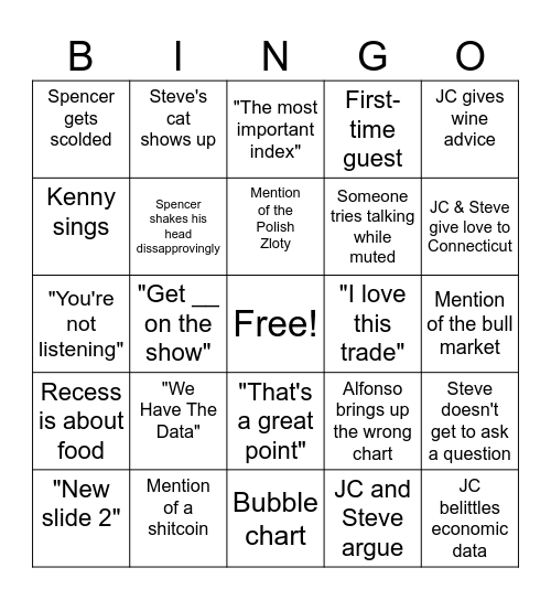 The Morning Show Bingo Card