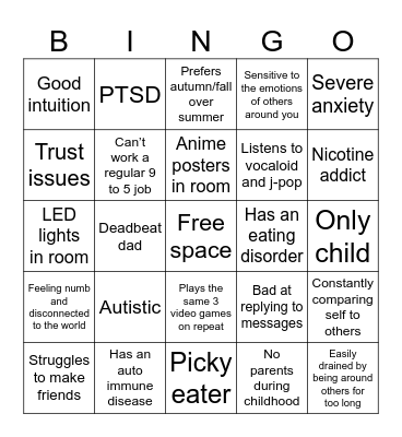@tokaikase’s bingo Card