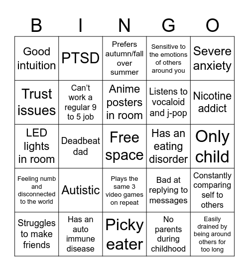 @tokaikase’s bingo Card