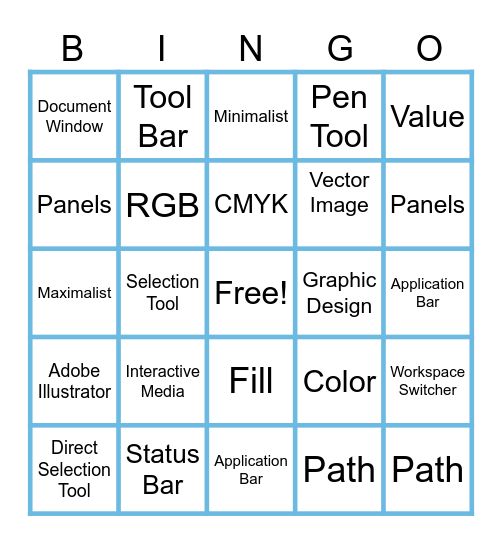 Q1 Vocab Bingo Card