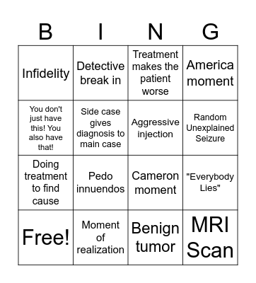 Dr house BIngo Card