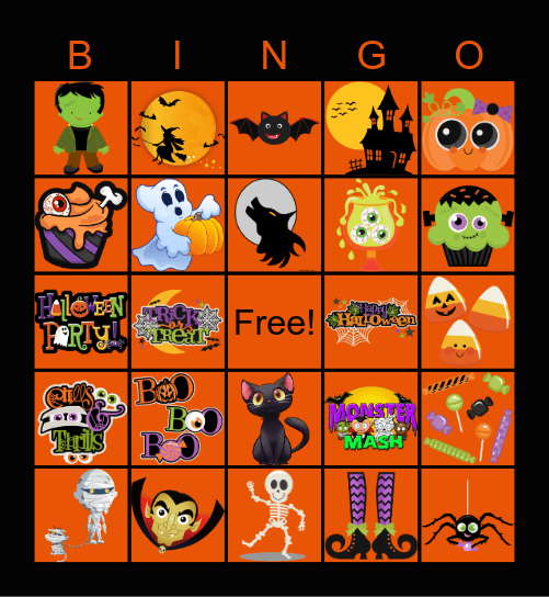 Happy Halloween Bingo Card