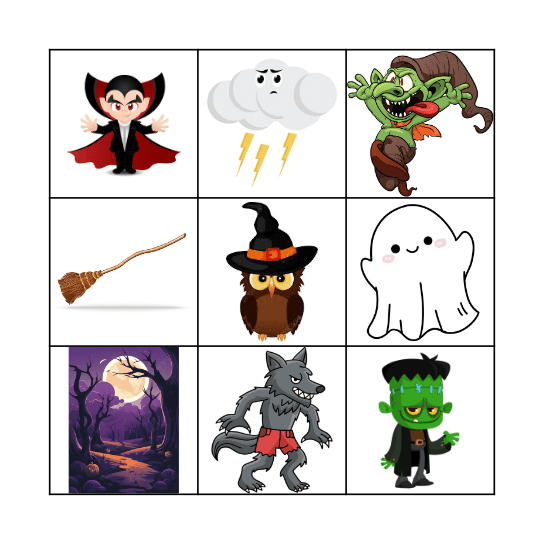 Halloween Bingo Card