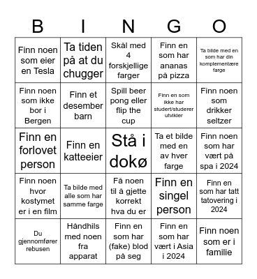 Halloween Bingo Card