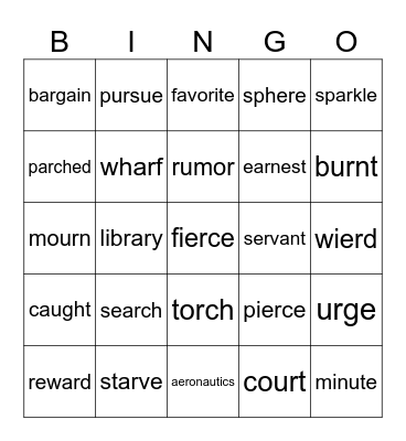 unit 1 week 4 Bingo Card