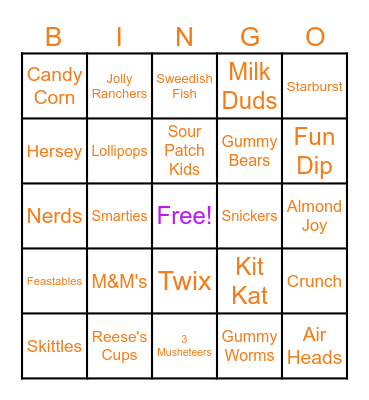 Halloween Bingo Card