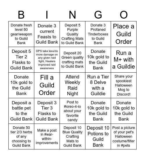 Synthesized Chaos Halloween BINGO Card