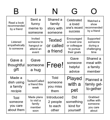 Friendsgiving Bingo! Bingo Card