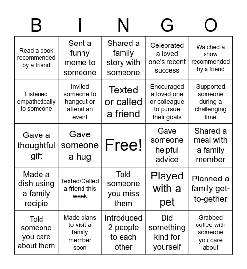 Friendsgiving Bingo! Bingo Card