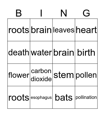 Last Day BINGO Card
