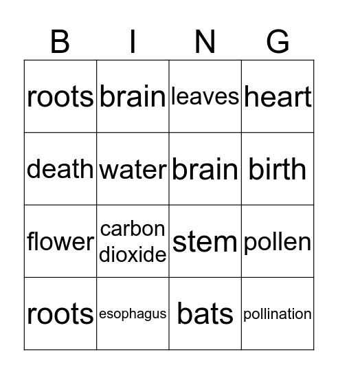 Last Day BINGO Card