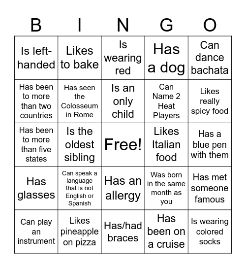 Icebreaker Bingo: Find Someone Who Bingo Card