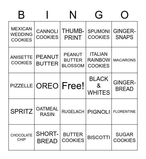 RESPECT THE COOKIE Bingo Card