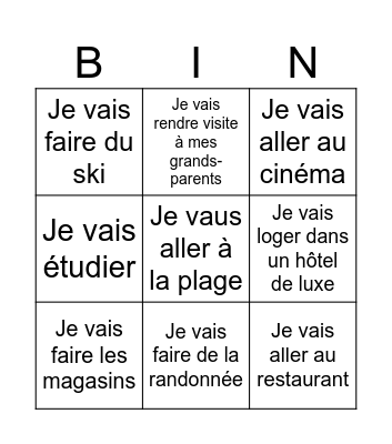 french thing again Bingo Card