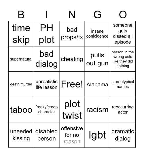 Tommorows teaching Bingo Card