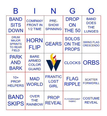 MARCHING BAND BINGO STATES 2024 Bingo Card