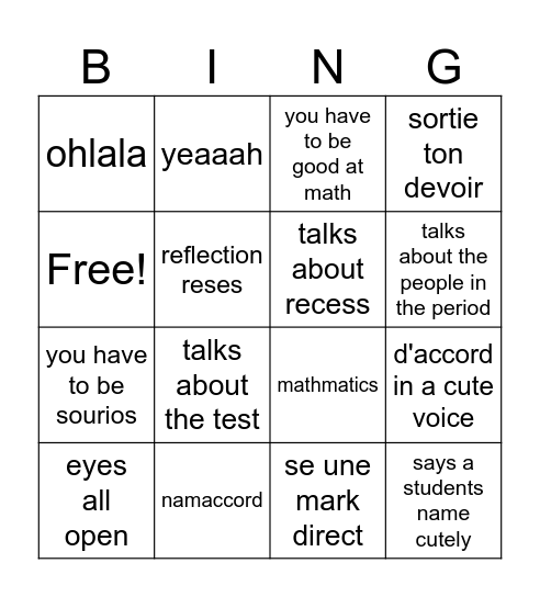 mr thimko Bingo Card