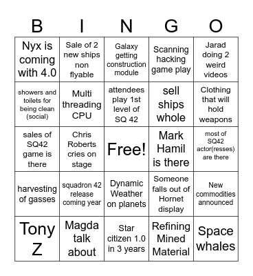 Citcon 2024 Bingo Card