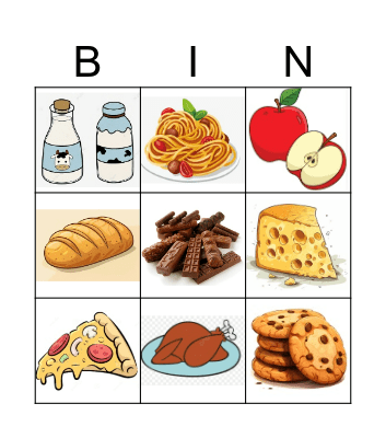 FOOD Bingo Card