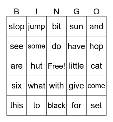 Phonics Bingo! Bingo Card