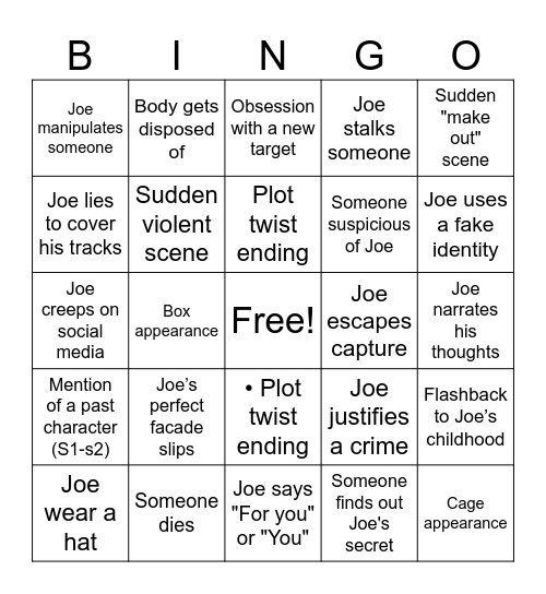 YOU Bingo Card