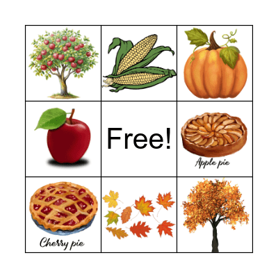 Autumn Bingo Card