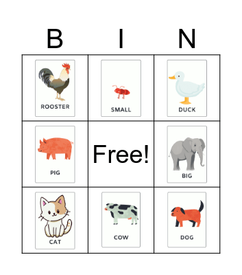 "The cats say 'meow¨ Bingo Card