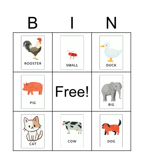 "The cats say 'meow¨ Bingo Card