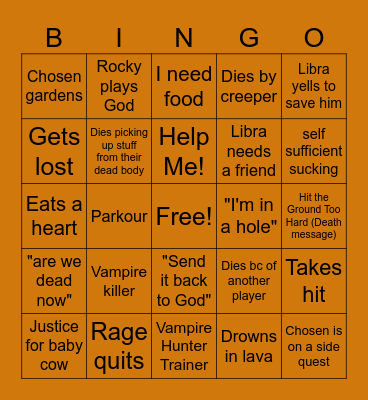 Halloween Minecraft with the Brommunity Bingo Card