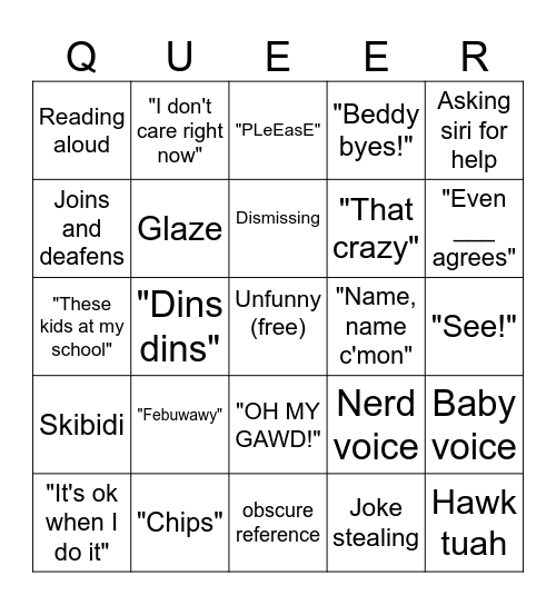 Pierre Bingo! Bingo Card