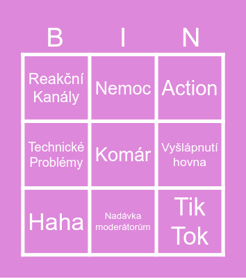 VLADĚNA PLUS STREAM Bingo Card