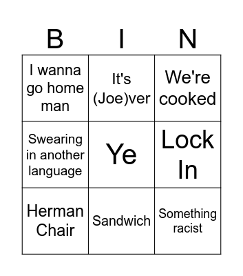 Luuk Bingo Card