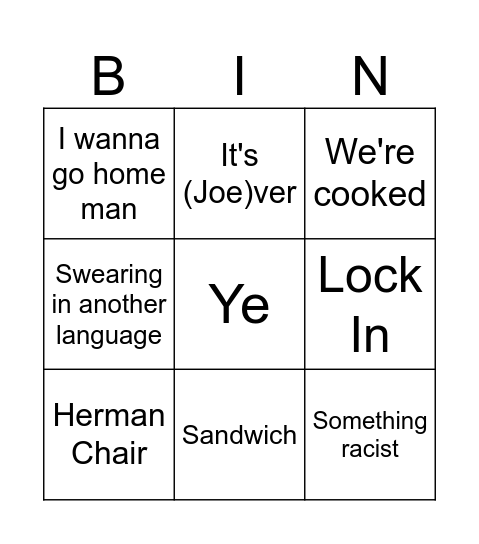 Luuk Bingo Card