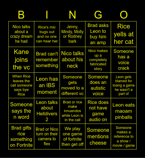 Chunking Narners Bingo! Bingo Card