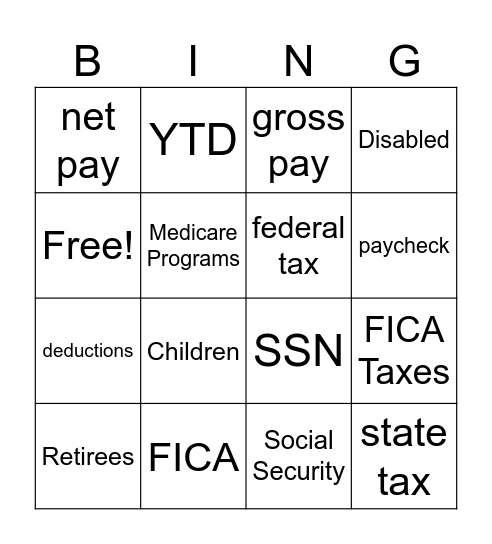 Understanding a Paycheck Bingo Card