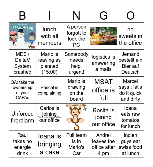 Automation Bingo Card