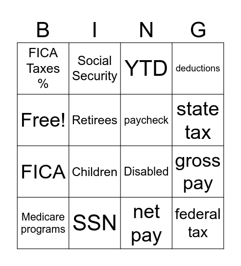 Understanding a Paycheck Bingo Card