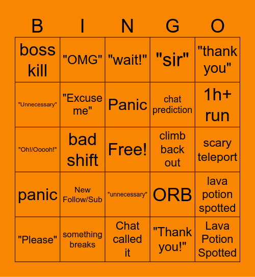 BINGO BUESDAY Bingo Card