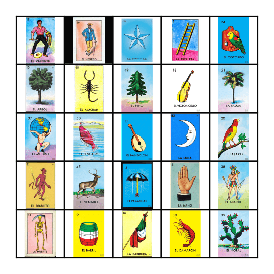 Loteria Bingo Card