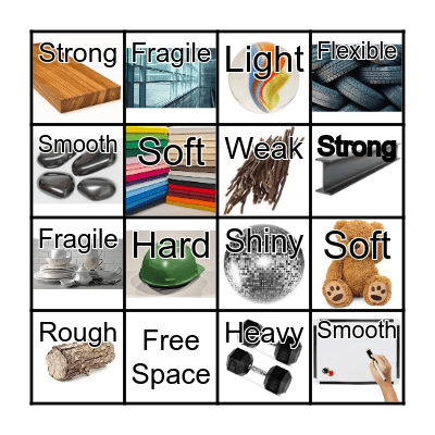 Material Bingo Card