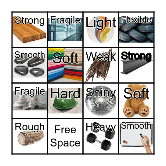 Material Bingo Card