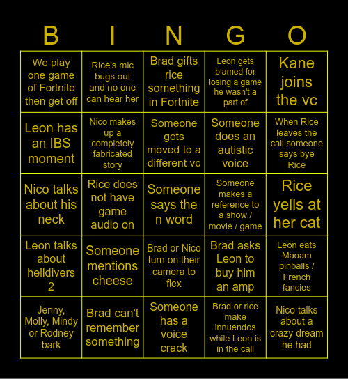 Chunking Narners Bingo! Bingo Card