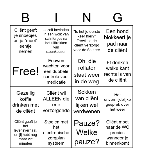 VPK Bingo Card