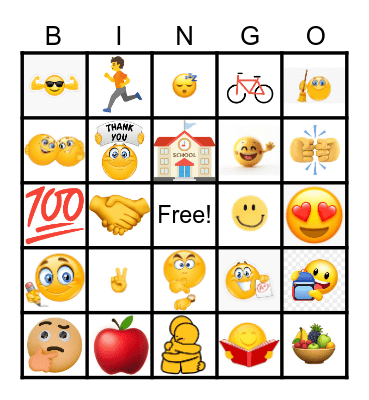 PBIS Picture bingo Card